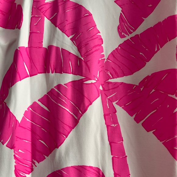 💗🏝️MAHI GOLD Pink and White Palm Dress Large - Picture 4 of 5